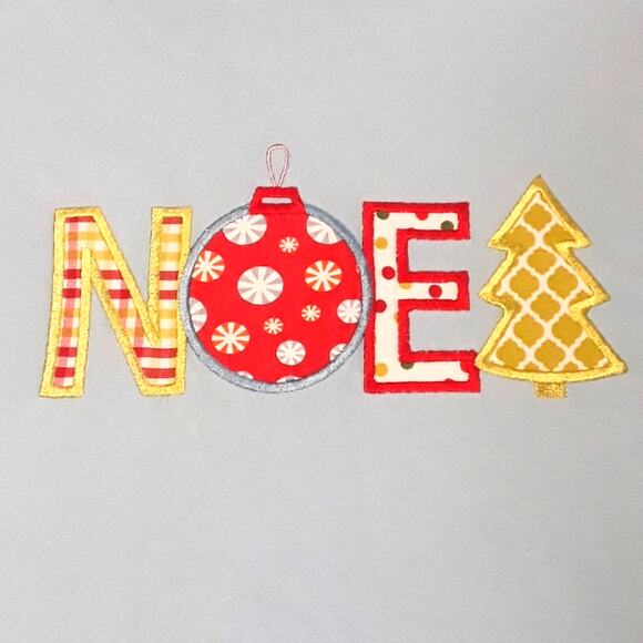 Womens Sz M Green Embroidered NOEL Comfort Colors Cotton Christmas Tee Shirt - Picture 7 of 7